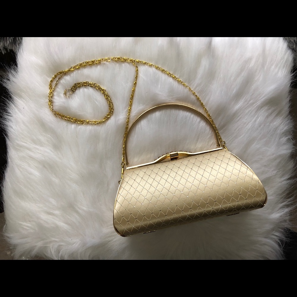 Vecceli Italy Gold Evening Bag. Dust bag included!